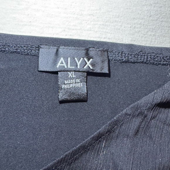 Alyx Black Sheer Top with Gold Accent - Picture 2 of 5